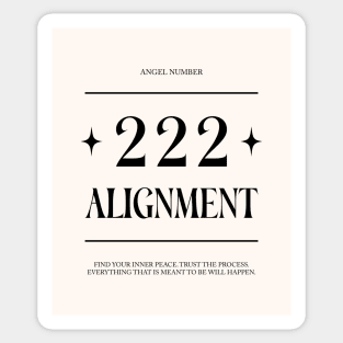 Angel numbers 222, Alignment, Inspiration Sticker